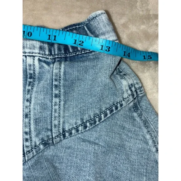 Aerie Denim Mini Skirt S Blue Find‎ Happy Everywhere Circle Jean Flare Beach NEW - Picture 6 of 8